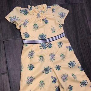 New silk jumper 2T yellow floral Janie and Jack